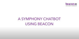 Title page for the Symphony chatbot using Beacon